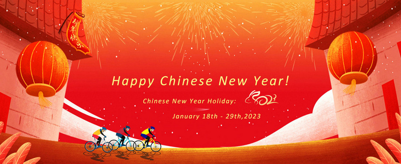 Szczęśliwego Chińskiego Nowego Roku, zawiadomienie o wakacjach CNY